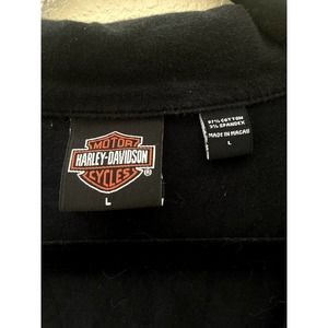 Harley Davidson Motorcycle Quarter Zip Black Womens